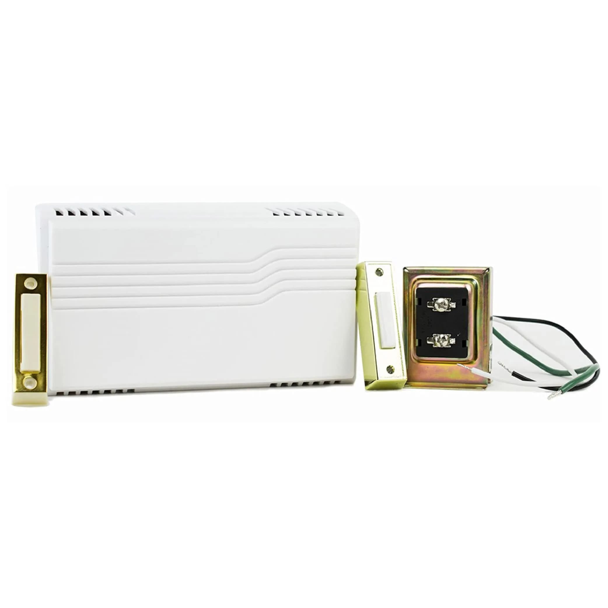 Newhouse Hardware Electric 2-Tone Door Bell Chime Kit with 16V Transformer & Lighted Buttons | Wired Doorbell System