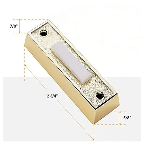 Newhouse Hardware Electric 2-Tone Door Bell Chime Kit with 16V Transformer & Lighted Buttons | Wired Doorbell System thumbnail 4