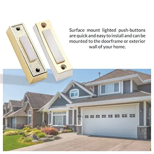 Newhouse Hardware Electric 2-Tone Door Bell Chime Kit with 16V Transformer & Lighted Buttons | Wired Doorbell System thumbnail 9