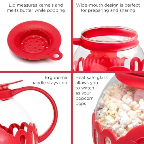 Ecolution Micro-Pop Microwave Popcorn Popper 3-Quart | Safe Glass, BPA-Free, Dishwasher Safe thumbnail 5