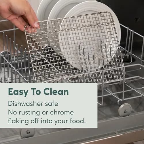Ultra Cuisine Stainless Steel Baking Rack - 10 x14.75 inch Jelly Roll Wire | Heavy Duty Oven & Cooling Rack thumbnail 5