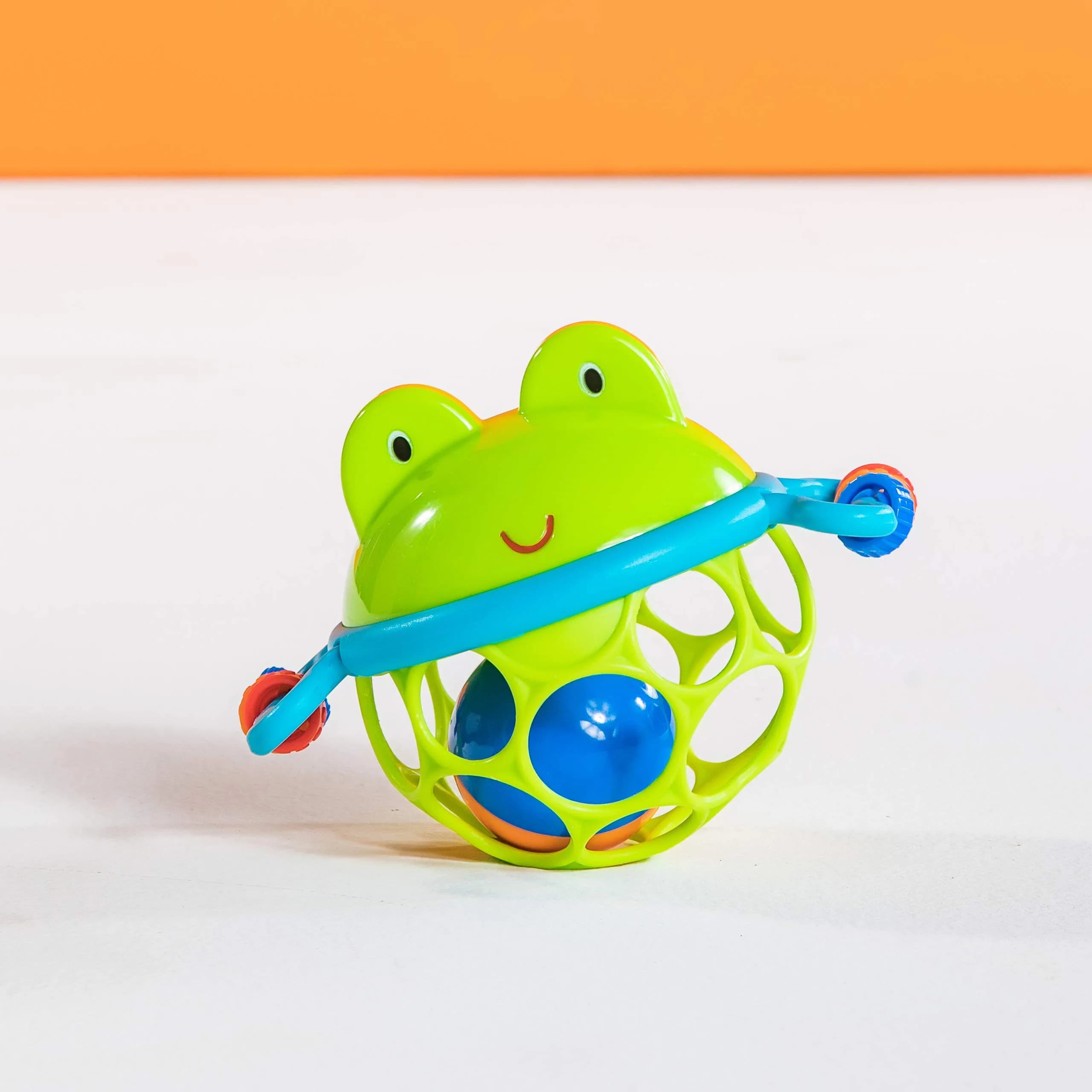 Bright Starts Oball Jingle & Shake Pal Musical Toy | BPA-Free Easy-Grasp Baby Rattle Toy (Green Frog) - view 7