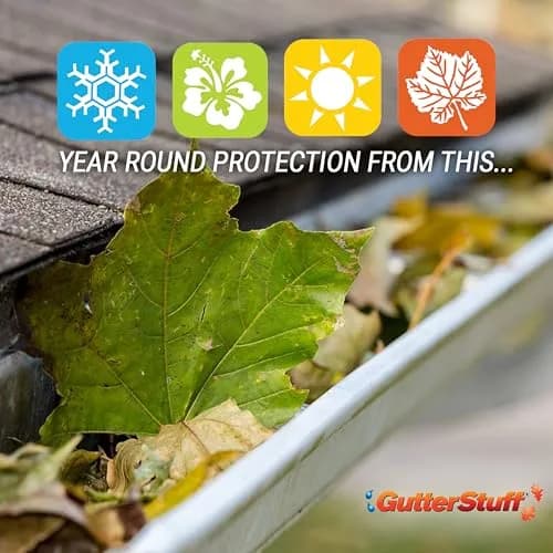 GutterStuff Pro Gutter Guard - 6-Inch Foam Gutter Filter Insert with Leaf Protection & Easy DIY Installation thumbnail 4