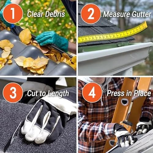 GutterStuff Pro Gutter Guard - 6-Inch Foam Gutter Filter Insert with Leaf Protection & Easy DIY Installation thumbnail 6