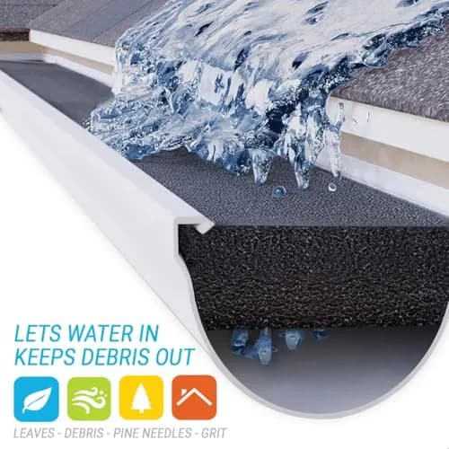 GutterStuff Pro Gutter Guard - 6-Inch Foam Gutter Filter Insert with Leaf Protection & Easy DIY Installation thumbnail 3