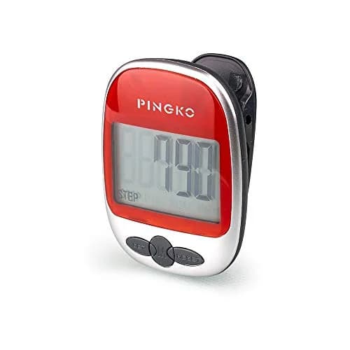 PINGKO Multi-Function Pedometer Step Counter | 5.7 cm (2.24 in) Red thumbnail 1