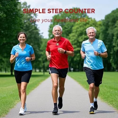 PINGKO Multi-Function Pedometer Step Counter | 5.7 cm (2.24 in) Red thumbnail 9