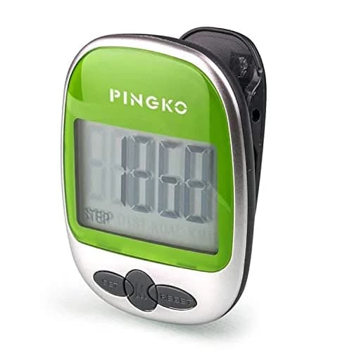 PINGKO Portable Sport Pedometer Step/Distance/Calories Counter Tracker Green | Accurate Tri-Axis Sensor, 99999 Steps Max thumbnail 1
