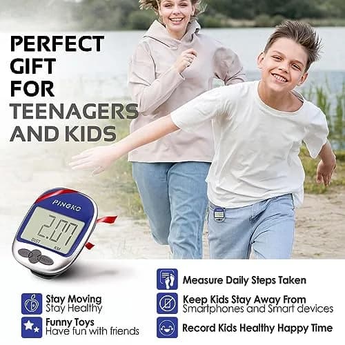 PINGKO Portable LCD Pedometer Step Counter with Calories & Distance Tracking - Blue | Accurate Tri-Axis Sensor thumbnail 4