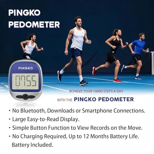 PINGKO Portable LCD Pedometer Step Counter with Calories & Distance Tracking - Blue | Accurate Tri-Axis Sensor thumbnail 8