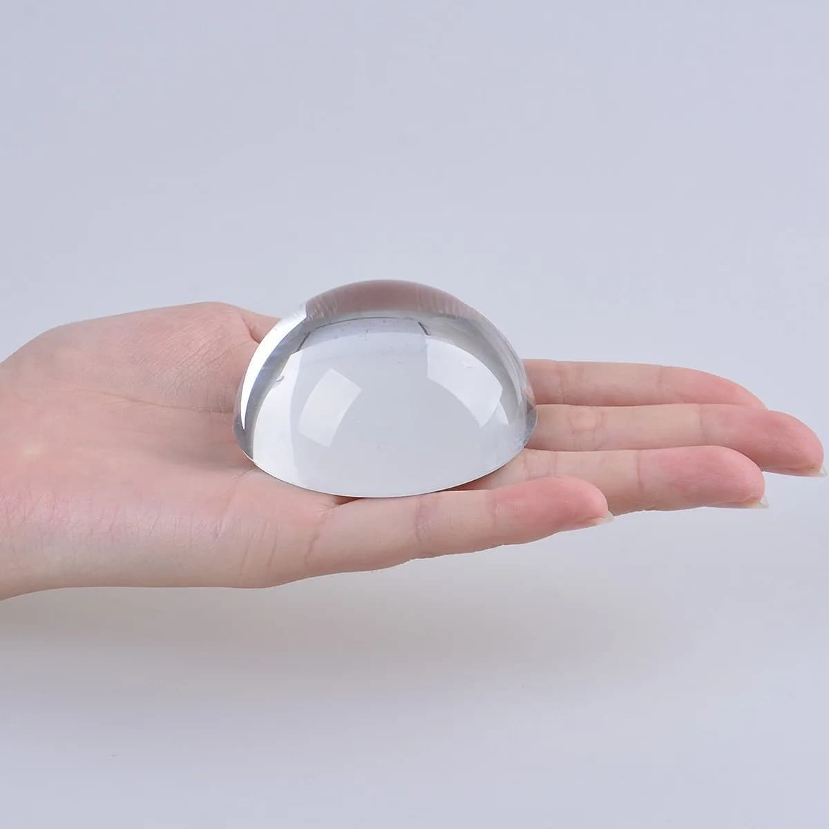 LONGWIN Crystal Dome Magnifier/Paperweight 60mm (2.4 Inch) | Clear Optical Glass for Reading - view 2
