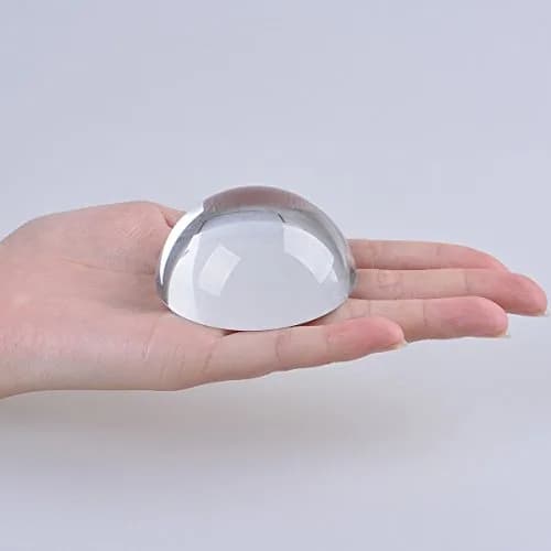 LONGWIN Crystal Dome Magnifier/Paperweight 60mm (2.4 Inch) | Clear Optical Glass for Reading thumbnail 2