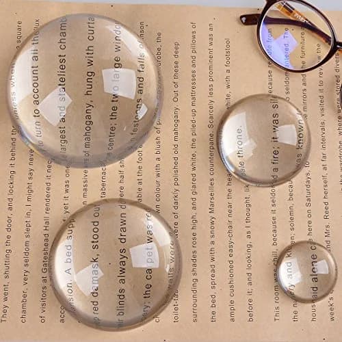 LONGWIN Crystal Dome Magnifier/Paperweight 60mm (2.4 Inch) | Clear Optical Glass for Reading thumbnail 3