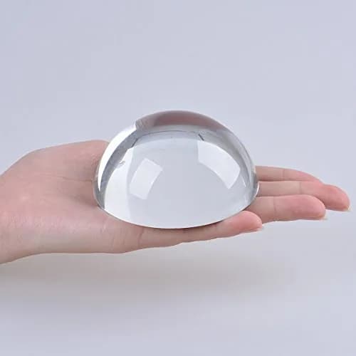 LONGWIN Crystal Dome Magnifier/Paperweight 80mm (3.15 Inch) | Clear K9 Crystal thumbnail 2