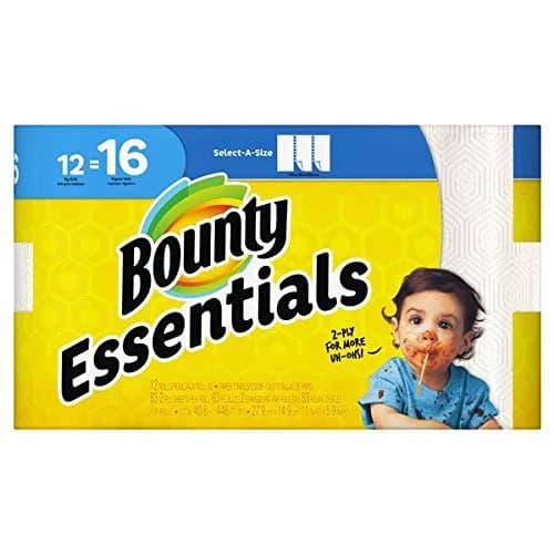 Bounty Paper Towels 2-Ply White 12 Rolls | Absorbent Paper Towels for Households thumbnail 2