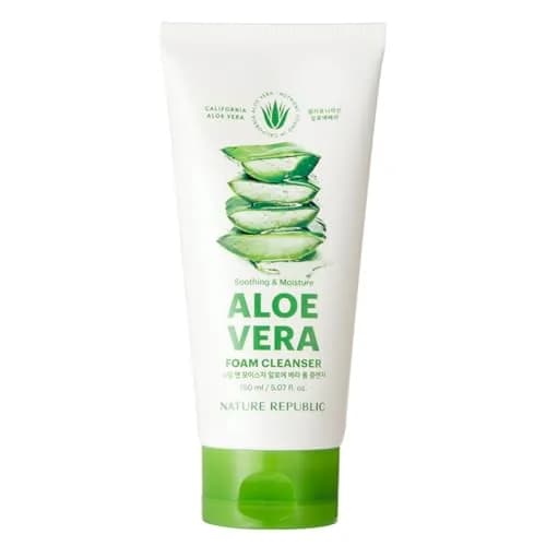 Nature Republic Aloe Vera Foam Cleanser 150g | Moisturizing & Gentle for All Skin Types thumbnail 1