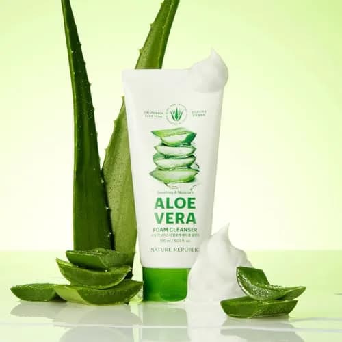 Nature Republic Aloe Vera Foam Cleanser 150g | Moisturizing & Gentle for All Skin Types thumbnail 2
