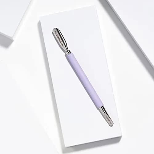 Tweezerman Dual-Sided Pushy Purple | Gentle Stainless Steel Cuticle Pusher (1 Count) thumbnail 2