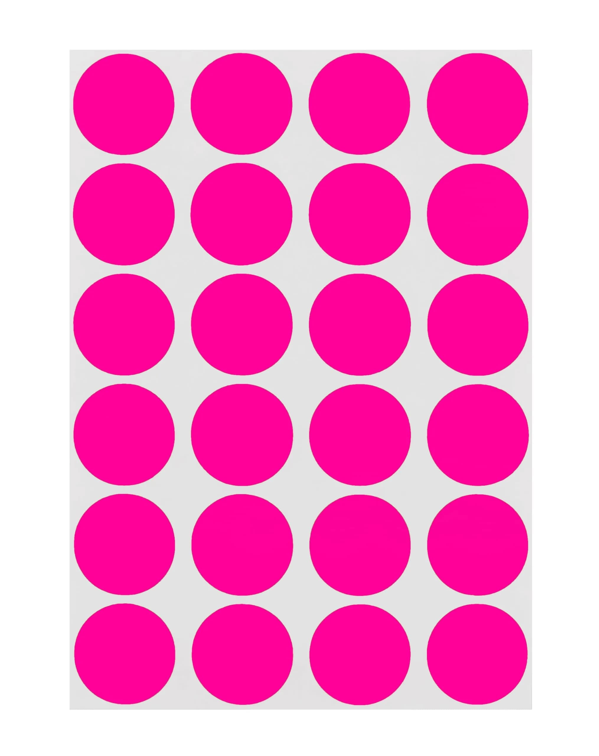 ChromaLabel Dark Blue Dot Stickers 3/4 Inch | Vibrant Color Coding for Office & Home — Fluorescent Pink