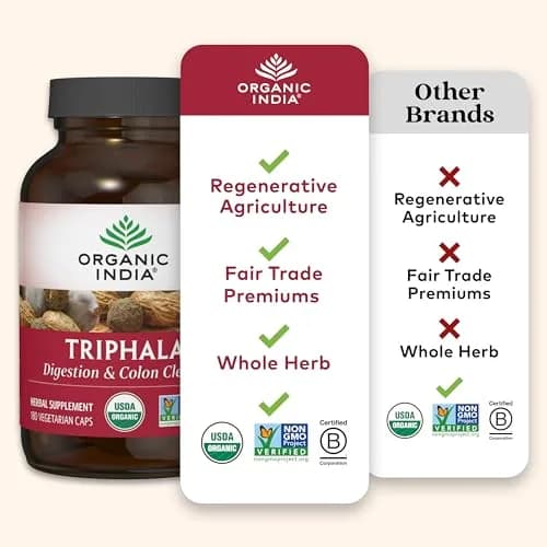 Organic India Triphala Capsules 180 Count | Supports Digestive Balance & Rejuvenation thumbnail 6