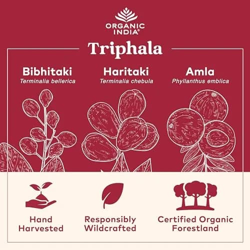 Organic India Triphala Capsules 180 Count | Supports Digestive Balance & Rejuvenation thumbnail 2