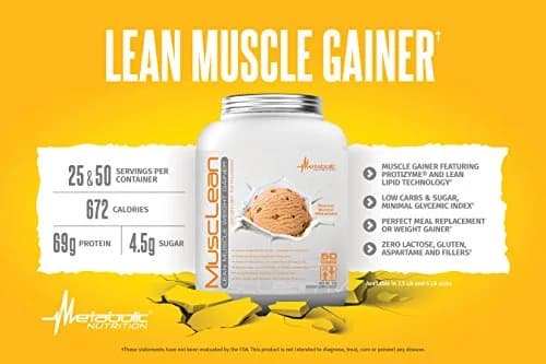 Metabolic Nutrition Musclean Peanut Butter Whey High Protein Meal Replacement Powder 2.48 kg (5 lb) | Physician Formulated for Lean Muscle & Keto Diets thumbnail 3
