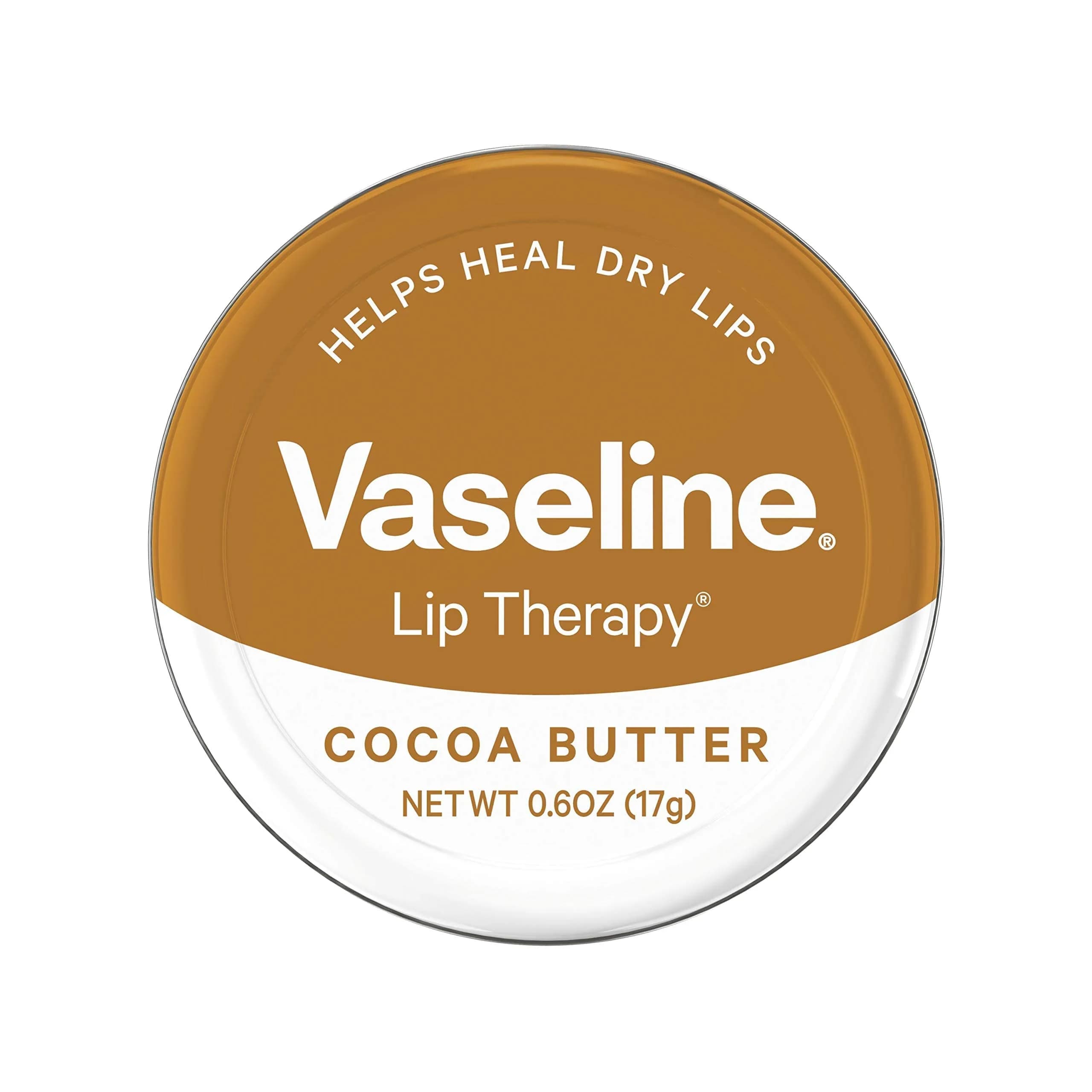 Vaseline Lip Therapy Cocoa Butter Tin Lip Balm | Intensive Healing for Dry, Chapped Lips | 0.6 oz (17 g) thumbnail 2