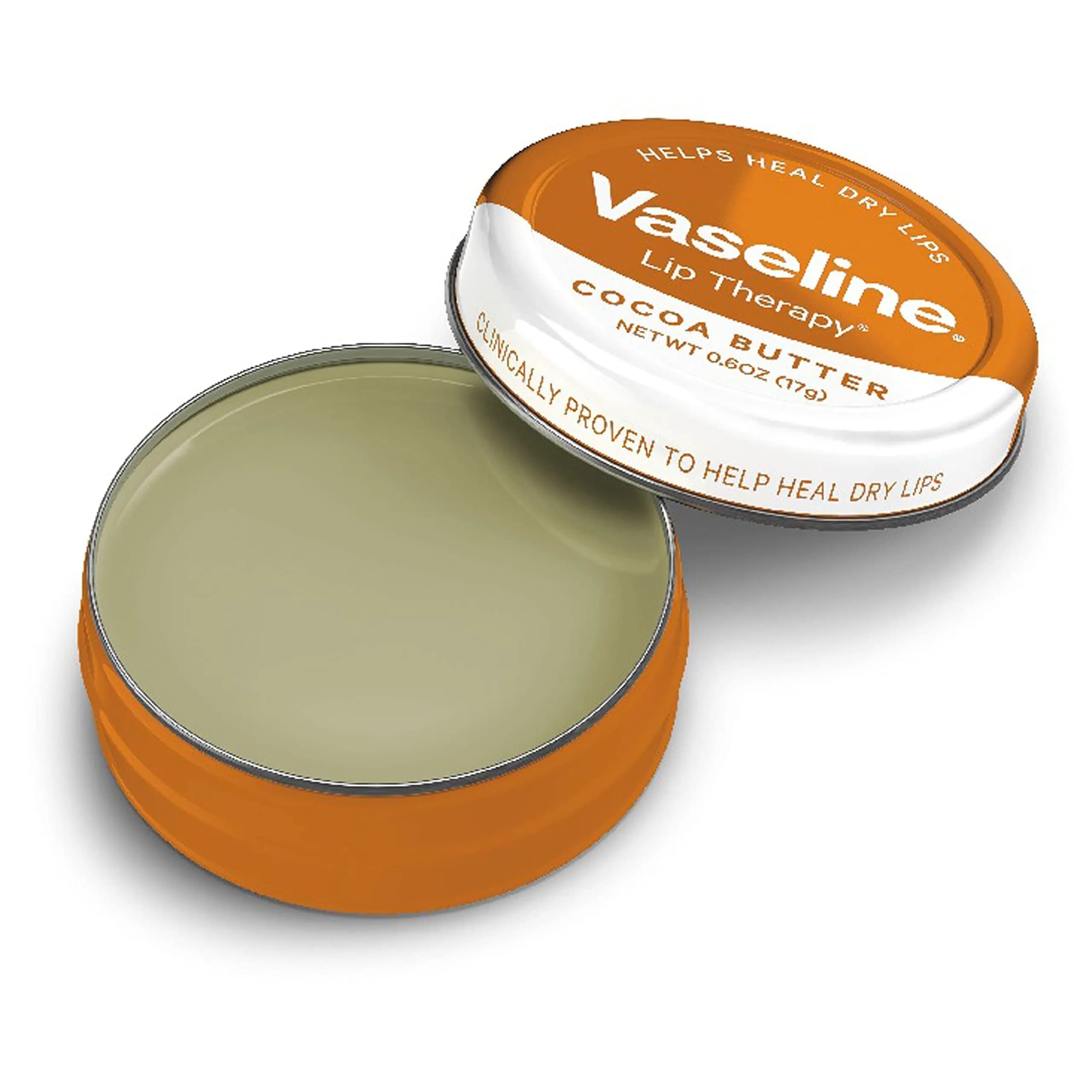 Vaseline Lip Therapy Cocoa Butter Tin Lip Balm | Intensive Healing for Dry, Chapped Lips | 0.6 oz (17 g) thumbnail 4