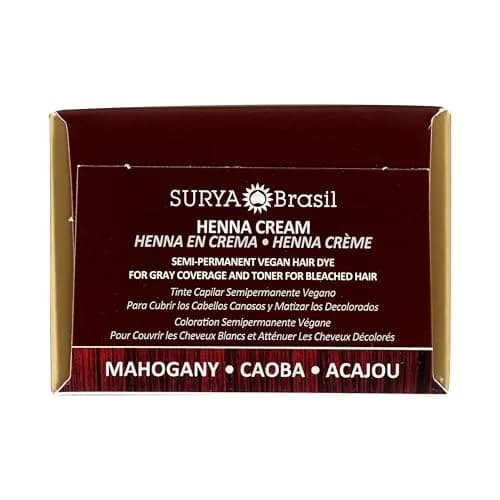 Surya Brasil Henna Cream Mahogany 2.37 Fl Oz | Natural Hair Color for All thumbnail 5