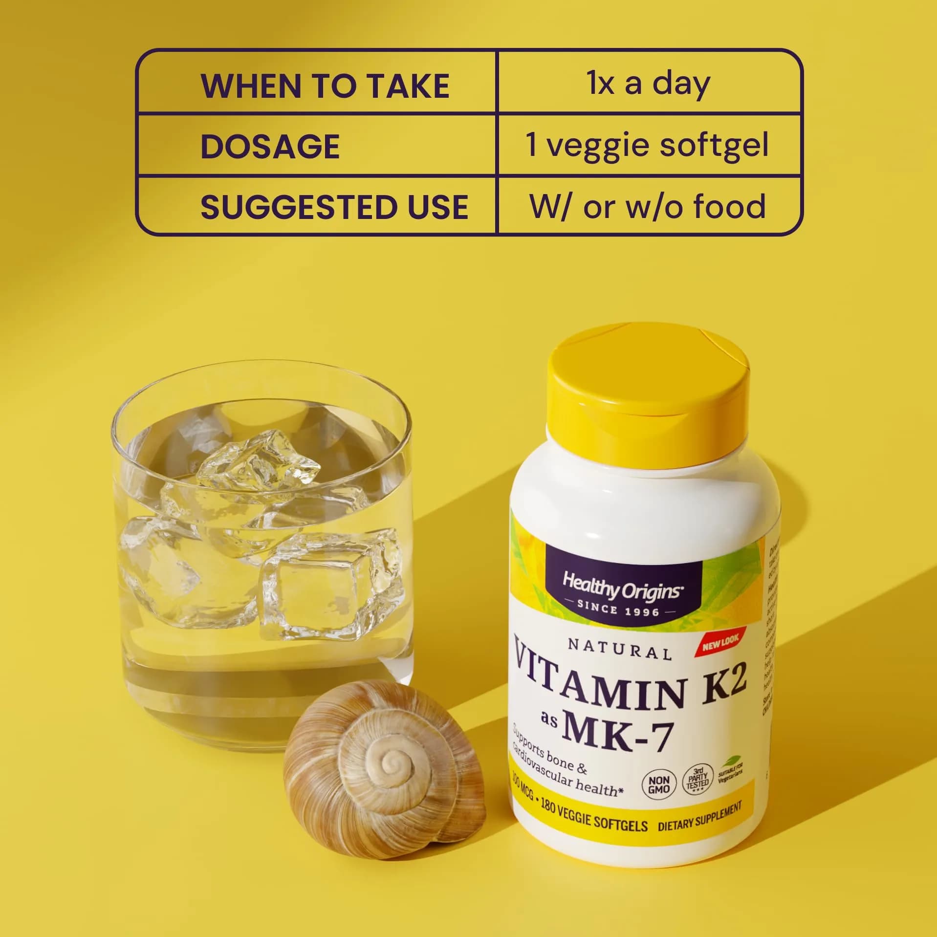 Healthy Origins Vitamin K2 MK-7 100 mcg (180 Veggie Gels) | Supports Bone & Cardiovascular Health - view 5