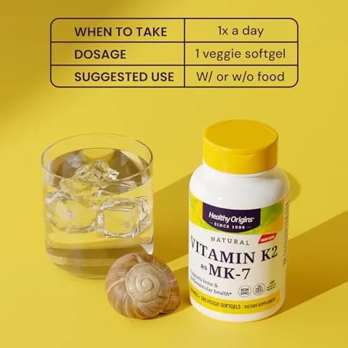 Healthy Origins Vitamin K2 MK-7 100 mcg (180 Veggie Gels) | Supports Bone & Cardiovascular Health thumbnail 5