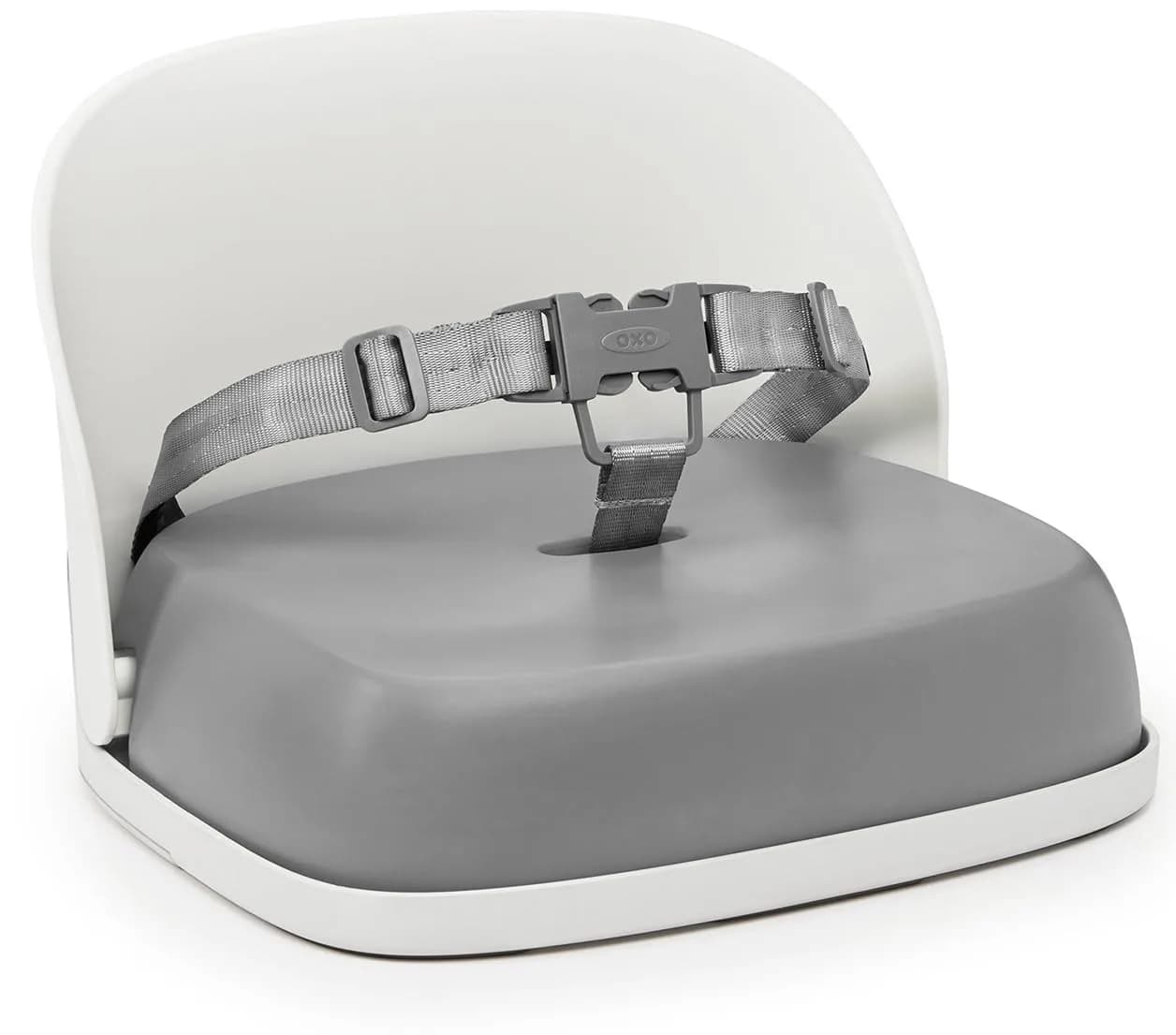 OXO Tot Perch Toddler Booster Seat for Kitchen Chair with Straps, Gray | Supportive Backrest & Foldable Design - main product image