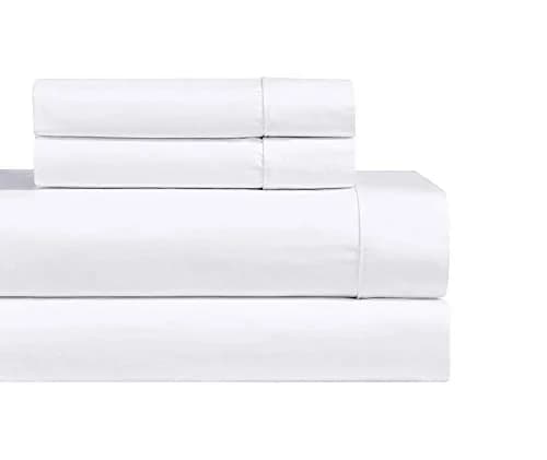 Royal Hotel Bedding Queen 1000 Thread Count Cotton Sateen Sheet Set 203cm x 254cm (80" x 100") Flat Sheet, 152cm x 203cm (60" x 80") Fitted Sheet, 51cm x 76cm (20" x 30") Pillowcases | Luxury Heavyweight Cotton Comfort thumbnail 1