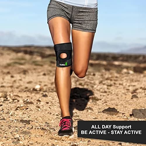 TechWare Pro Knee Brace Support - Relieves ACL, LCL, MCL, Meniscus Tear, Arthritis, Tendonitis Pain | Adjustable Bi-Directional Straps thumbnail 5