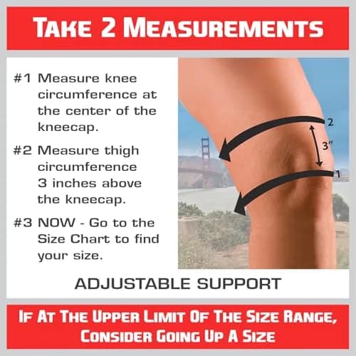 TechWare Pro Knee Brace Support - Relieves ACL, LCL, MCL, Meniscus Tear, Arthritis, Tendonitis Pain | Adjustable Bi-Directional Straps thumbnail 2