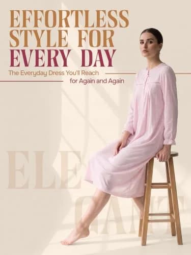 Casual Nights Women's Long Sleeve Pointelle Embroidered Night Gown - Pink - 4X | Soft Cotton Blend Sleepwear for Relaxed Comfort thumbnail 4