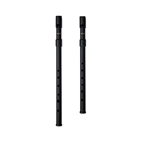 SMARTWOODI Set of 2 Irish Whistles Matte Black Key of C & D | 6-Hole Folk Instrument thumbnail 1