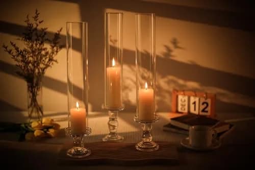 CYS EXCEL 6 PCS Glass Hurricane Tubes (H:14" D:2.5") - Fits Candles up to 2" Wide, Requires Holder Base 2.75" or Wider thumbnail 7