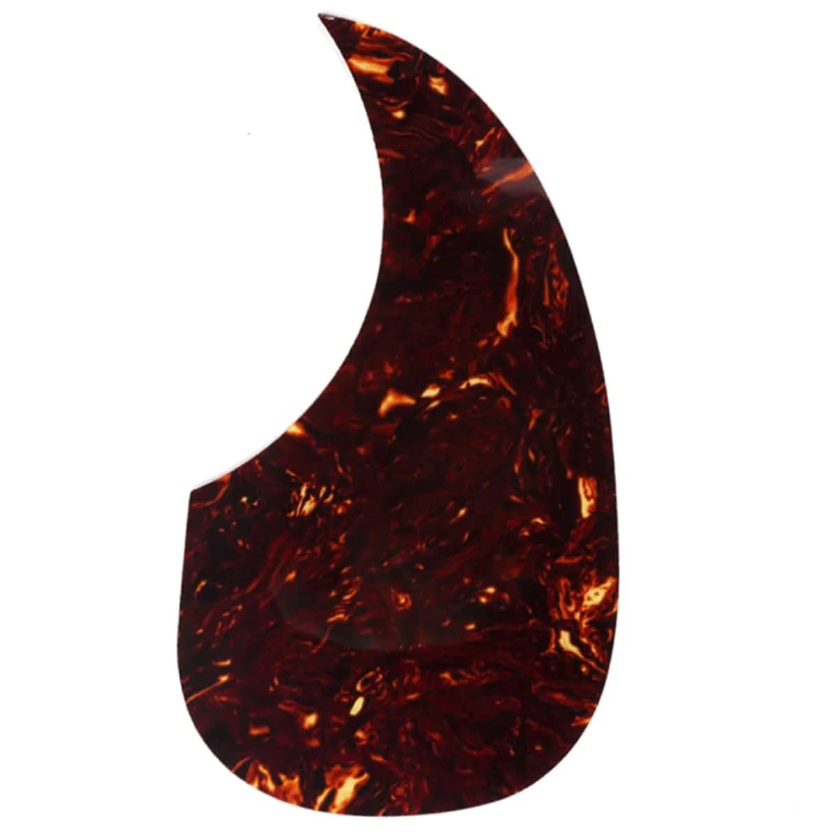 Musiclily Pro Oversize Teardrop Acoustic Guitar Pickguard Black Pearl | Fits Martin D28 Style — Tortoise Shell