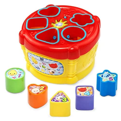 VTech Sort and Discover Drum Yellow | Educational Musical Shape Sorter Toy for Toddlers 6-36 Months thumbnail 1