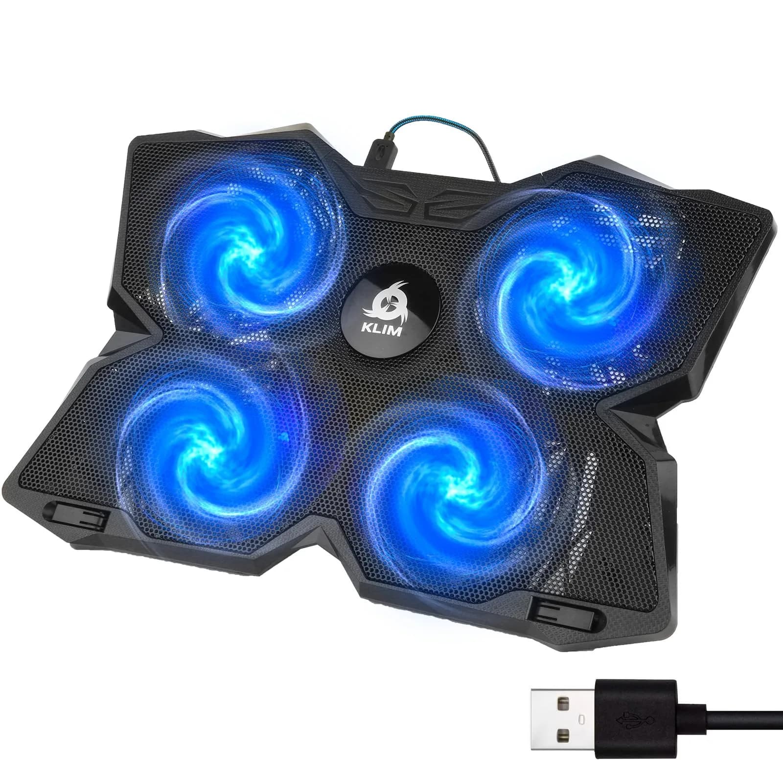 KLIM Wind Laptop Cooling Pad Blue with 4 Fans | 40.8cm (16 inch) Compatible, USB Powered, 1200 RPM thumbnail 4