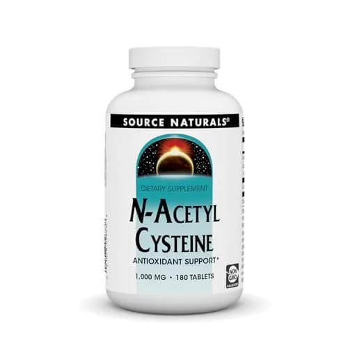 Source Naturals N-Acetyl Cysteine 1,000 mg | Antioxidant Support in 180 Tablets thumbnail 1