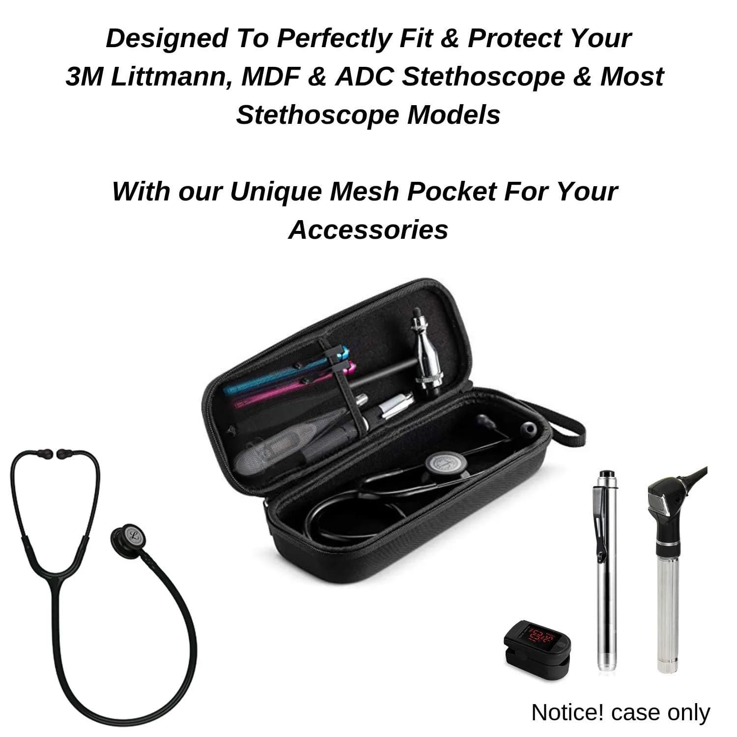 caseling Hard Stethoscope Case for Littmann Classic III & Cardiology IV | Protects Medical Tools from Drops & Dust - view 4
