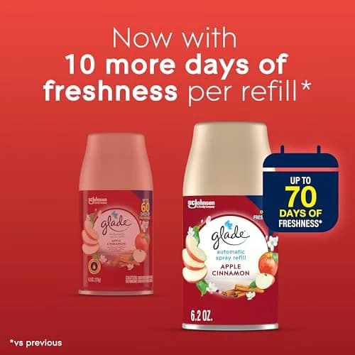 Glade Automatic Spray Refill, Apple Cinnamon Scent, 2x6.2oz (12.4oz Total) | Timed Fragrance Release thumbnail 4