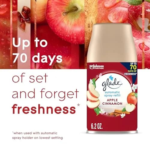 Glade Automatic Spray Refill, Apple Cinnamon Scent, 2x6.2oz (12.4oz Total) | Timed Fragrance Release thumbnail 5