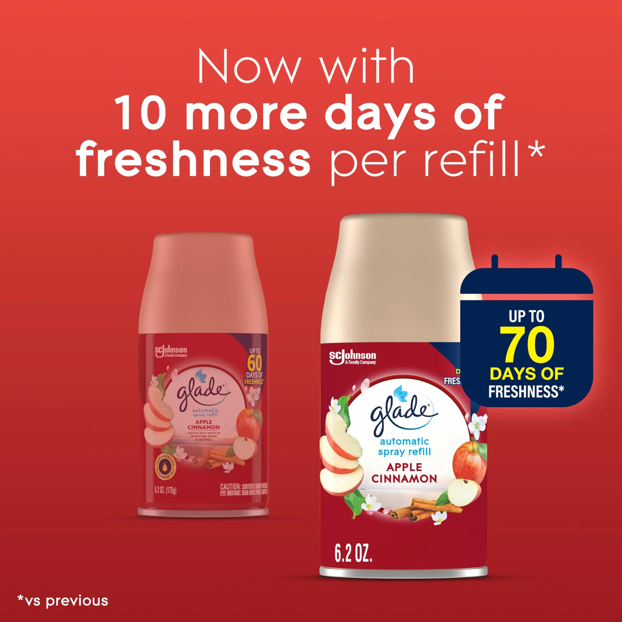 Glade Automatic Spray Refill, Apple Cinnamon Scent, 2x6.2oz (12.4oz Total) | Timed Fragrance Release - view 4