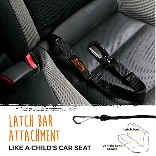 Mighty Paw Dog Seat Belt For Car - LATCH Compatible Adjustable Dog Seatbelt Harness for Small, Medium & Large Pets | Heavy-Duty Aviation Aluminum Carabiner thumbnail 2