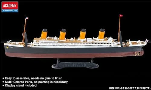 Academy Hobby Model Kits 1:1000 RMS Titanic Model Kit | Detailed Watercraft Craft for Ages 14+ thumbnail 4