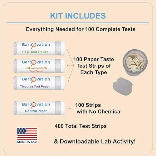 Bartovation Super Taster Test Kit, Classroom Lab, 100 Complete Experiments | Genetic Taste Sensitivity thumbnail 5