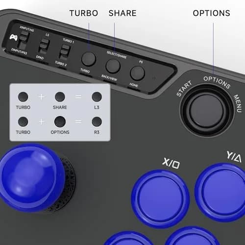 MAYFLASH F300 Arcade Fight Stick Joystick | Multi-Platform PC Controller with Turbo Function thumbnail 7